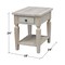International Concepts Rectangle Vista End Table, 18 W, 24 L, 24 in H, Wood, Unfinished OT-15E - alternate 9